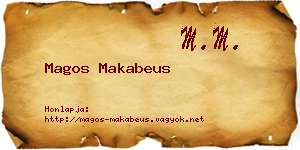 Magos Makabeus névjegykártya
